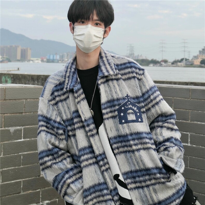 2218-P50 小香风外套男装高级感2025秋冬新款翻领男式夹克上衣图片