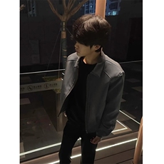 [网图慎用]美式西装夹克垫肩短款boxy外套硬汉C6067-TP80128，男装夹克，电商A102