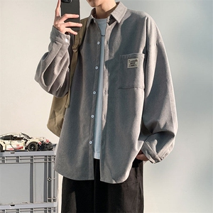 衬衫男2025春季新款港风宽松长袖灯芯绒衬衣CS025-P38(现货）图片