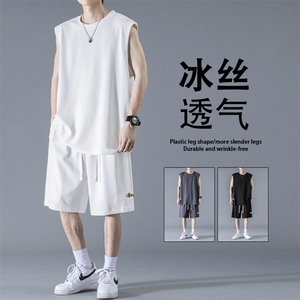 舒适冰丝两件套时尚百搭亲肤休闲夏季套装 TZ85-特批68109图片