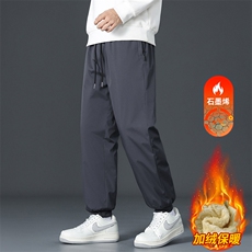 石墨烯护膝休闲裤子男冬季潮牌运动裤加绒保暖棉裤JR1821-特P35，男装棉衣，星座610（原A335）