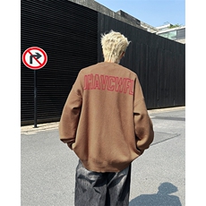 秋冬季美式复古卡通针织开衫毛衣男女新款慵懒风毛衣MY0985-P65，男装针织衫/毛衣，星座308B-2