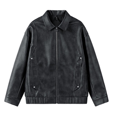 男士帅气皮衣美式扎染户外飞行外套，男装皮衣，星座1206-1（原A206-1）