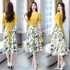 2022年夏季新款两件套套裙时尚洋气，女装套装/套裙，卡杰菲