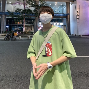 22夏季新款潮流百搭可乐印花圆领男士休闲短袖T恤1210-2-6609-P15图片