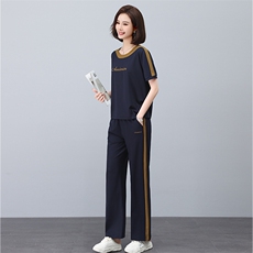 时尚休闲女装套装宽松显瘦运动服舒适百搭两件套，女装套装/套裙，叶笙衣
