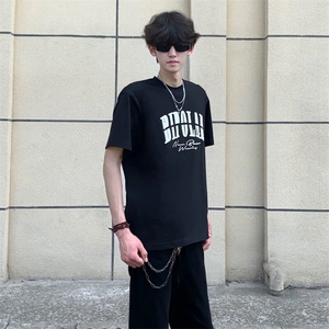 万针全刺绣工艺抖音得物高品质260克重磅纯棉双纱美式高街短袖T恤图片