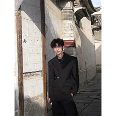现货~廓形垫肩收腰西服男女休闲西装夹克外套X890-特P95，男装夹克，星座1004-3