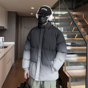 特批P70无差价冬新痞帅渐变色棉服男士时尚防风保暖棉衣外套M2917图片