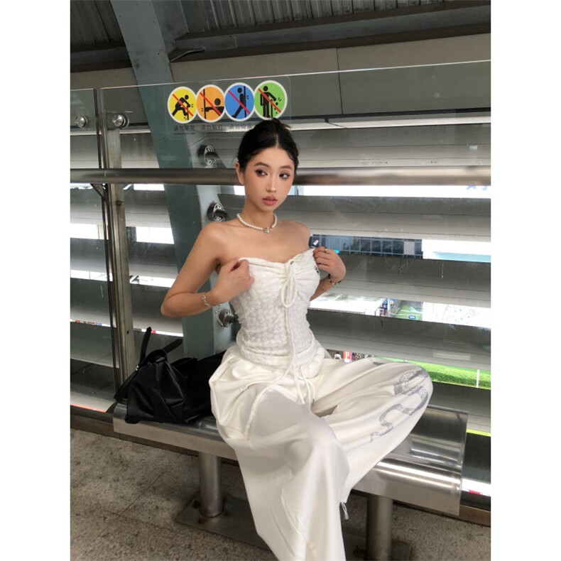 美式复古印花休闲裤女街头宽松运动阔腿卫裤秋季1008-LB30922-P42,男装休闲裤,星座1008