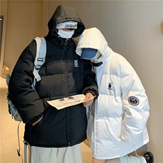 情侣装冬装新品小兔刺绣宽松男士棉衣情侣棉服外套G1035P128女，男装棉衣，电商A339