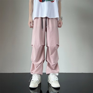 美式褶皱裤子男夏季速干运动降落伞兵裤直筒宽松休闲裤AK411-P38图片