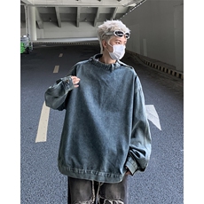 2024新款水洗套头夹克潮牌痞帅外套立领长袖卫衣现货W8315-P55，男装夹克，星座512-4
