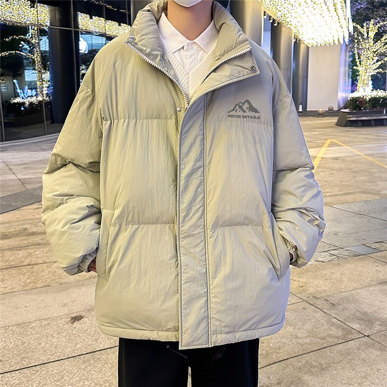 港风夜景字母印花休闲白鸭绒立领羽绒服A247-YR81826特批175控258,男装羽绒服,电商A247