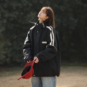 春季新款现货中性风三防冲锋衣宽松夹克男外套DSA157B-JK177-P80图片