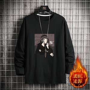TX3122-P25 加绒-P35 纯长袖t恤男大码圆领打底衫体恤上衣服图片