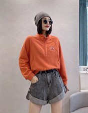 秋季立领长袖卫衣，女装卫衣/绒衫，薰衣坊