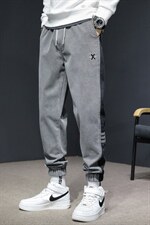 22年抖音秋季新款直筒休闲束脚仿牛仔裤男百搭长裤子潮K552，男装休闲裤，星座815-2