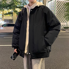 美式假两件棉服外套男2026秋冬校园风宽松棉衣夹克A436-2583-P95，男装夹克，电商A436