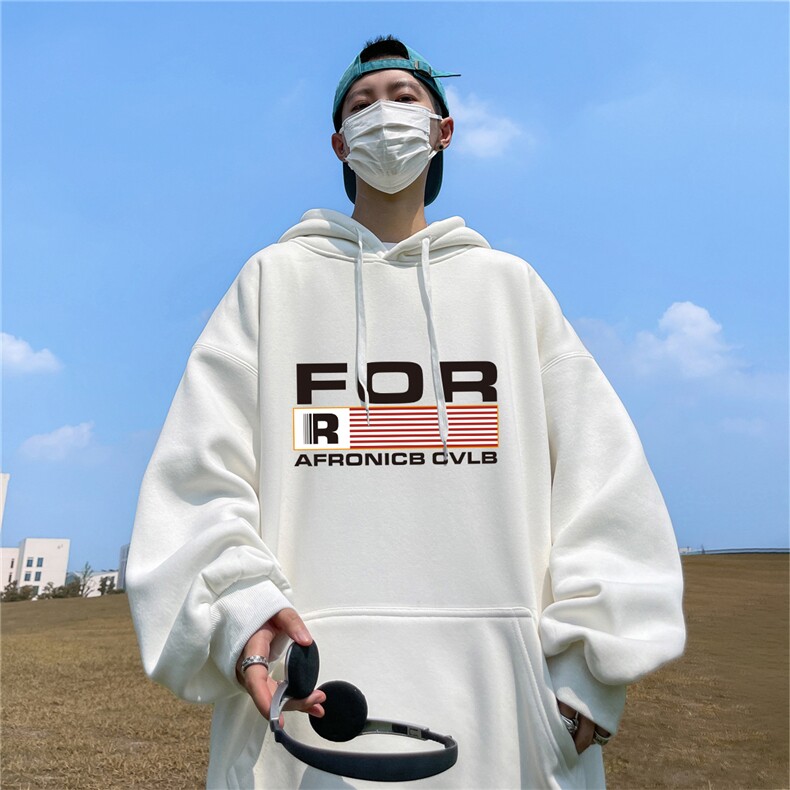 ！秋季重磅宽松大码港风FOR印花连帽卫衣LW124-特p35,男装卫衣,星座508（原C305）