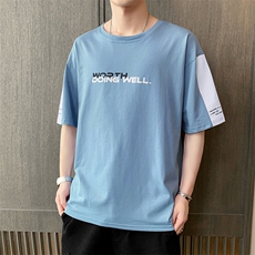 短袖t恤店主风男士圆领潮流体桖夏季印花衣服TC3010-P25，男装T恤，星座717