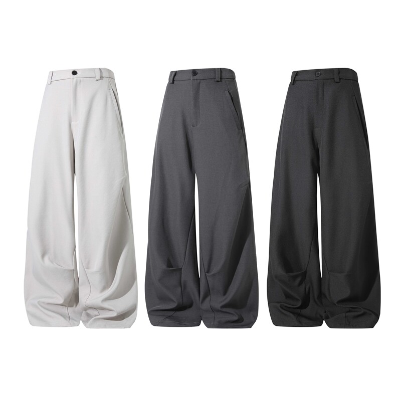 抖音品质春季新款弯刀宽松阔腿休闲西裤B315-K25440-特p45控88,男装西裤,电商B315