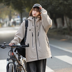 2025秋季新款中性风户外夹克男连帽冲锋衣外套A157B-J2509-特P78，男装夹克，电商A157B