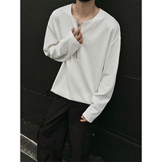 T10103-特批30秋装条肌理感半拉链卫衣长袖T恤男潮流大码外套，男装T恤，电商A059