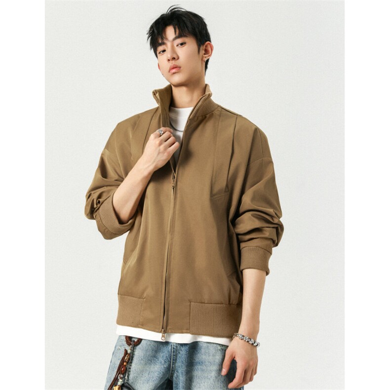 美式飞行服立领夹克男款痞帅短款外套棒球服潮504-W680-特P60控98,男装夹克,星座504
