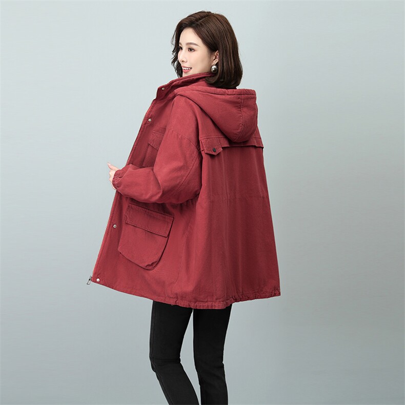 2024冬款新款派克服加绒加厚保暖休闲宽松风格841款，女装派克服，秋牧寒烟