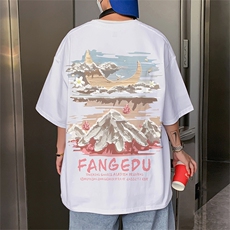 ！纯棉重磅220克夏季男士印花短袖T恤QT707-T211-P25，男装T恤，星座617B