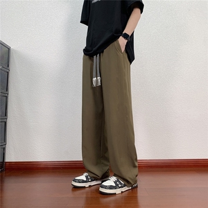 辑明线冰丝休闲裤 K112模特地板景 92%聚酯纤维8%氨纶(S-2XL)TP25图片