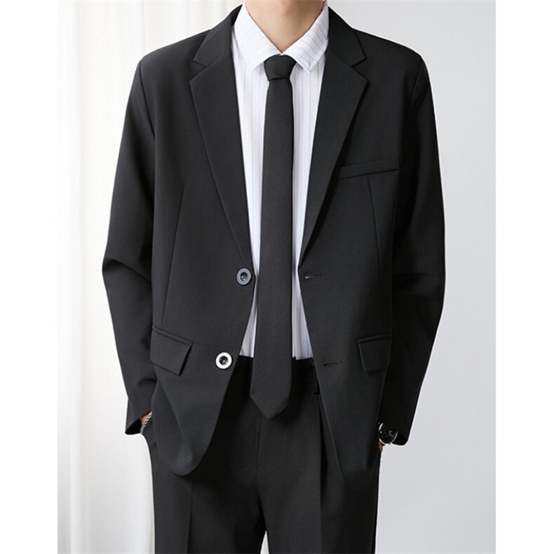大码休闲西装男轻熟潮流雅痞帅气外套dk制服小西服套装 XW03图片