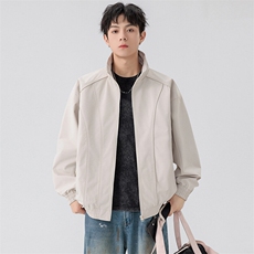 新款硬汉风户外夹克男立领纯色上衣冲锋衣外套A157B-JK7866-P70，男装夹克，电商A157B