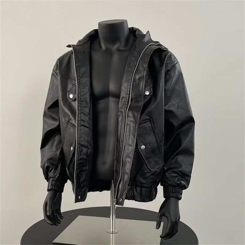 欧美街头潮流宽松机车服皮衣男潮痞帅SNY1025-P73,男装夹克,星座1109-3
