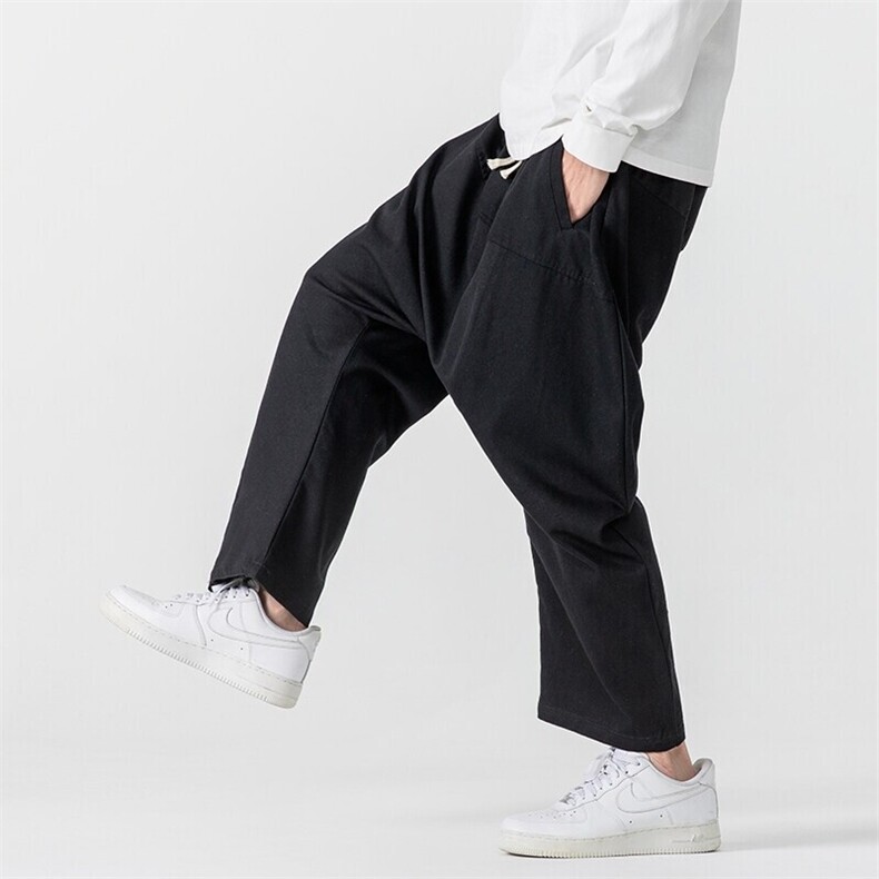 春夏新款大码日系工装拼接哈伦裤港风男女个性休闲裤潮K278/P60,男装休闲裤,钱塘713