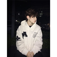 慵懒百搭气质卫衣日系文艺时尚新款原宿流行简约潮流WY910R，男装卫衣，星座208-5