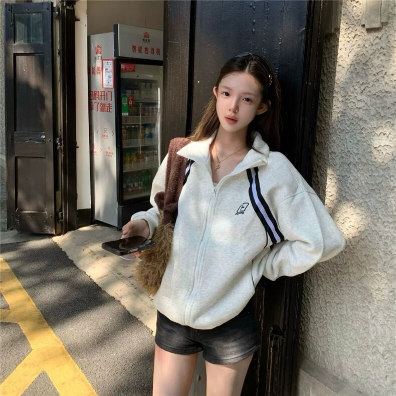 5372-P53原版做工华棉复合牛奶丝休闲卫衣薄款/加绒,女装卫衣/绒衫,星座617A-2