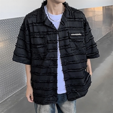 高品质夏款男短袖衬衫流苏毛毛衬衣CS2036P50，男装衬衫，星座1013-1