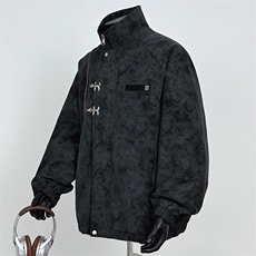 PY218/P85新款2025新中式扎染皮衣休闲男女宽松百搭复古高街外套，男装皮衣，电商基地A050