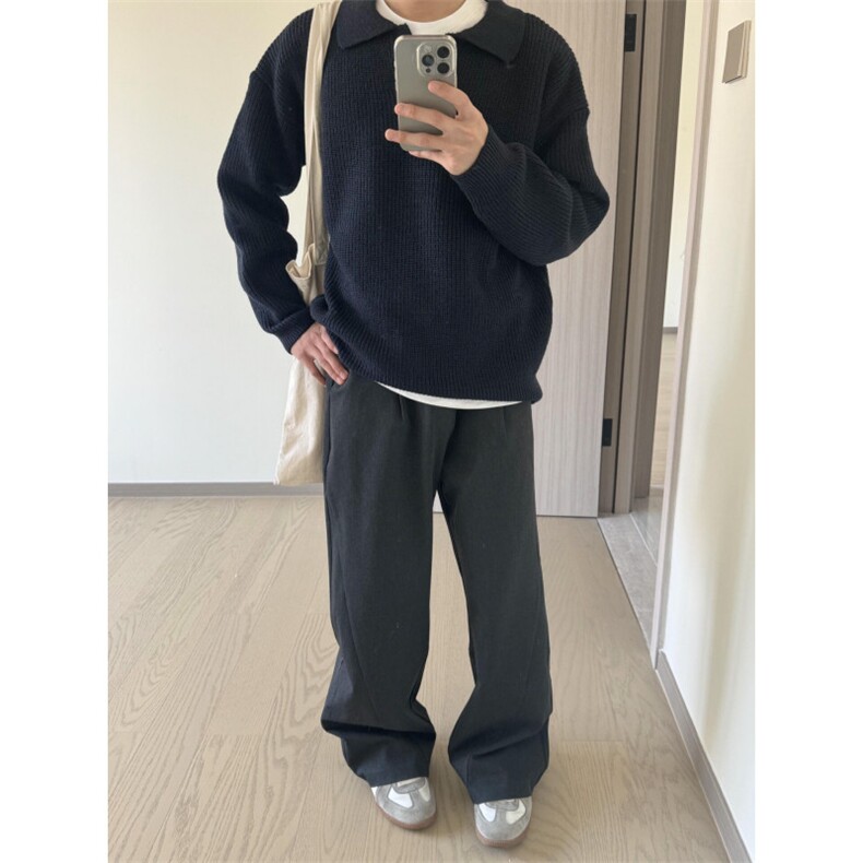 【有货】MY112LL-特P50cleanfit翻领毛衣男美式复古针织衫,男装针织衫/毛衣,星座1007（原301D）