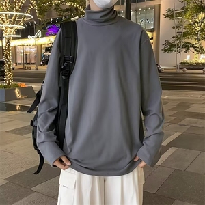中高领打底衫男士t恤内搭ins上衣服半高领卫衣男生加绒Q02/P32图片