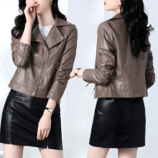 海宁BAO款皮衣女2025年新款高端大加绒皮夹克外套女士春秋短款，女装皮衣，潮流依族