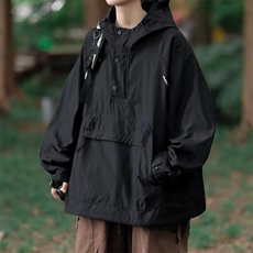 春秋季日系户外登山冲锋衣外套男潮牌机能工装连帽夹克W7871-P55，男装夹克，星座512-4