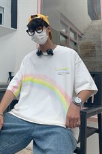 2023夏季新款港风外景宽松大码圆领潮流卡通印花半袖T恤T30-P28，男装T恤，星座914-3