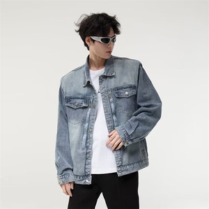 高品质男生春夏四季牛仔外套上衣休闲百搭小众夹克图片