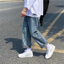 新款牛仔裤子男士潮牌韩版潮流直筒宽松百搭老爹休闲长裤nk18-p35，男装牛仔裤，星座1008-2