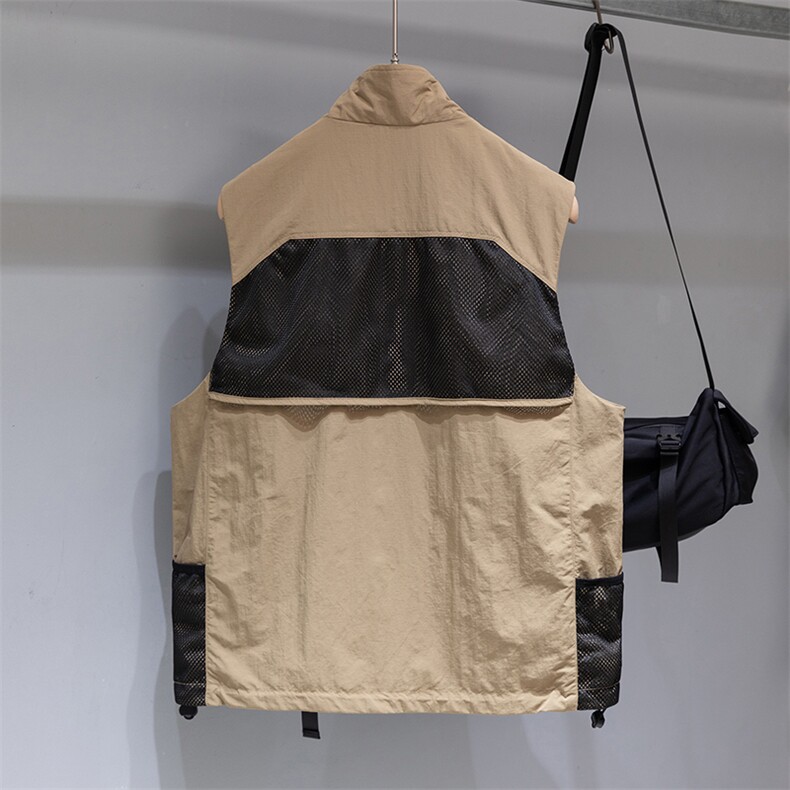 现货夏日美式工装马夹口袋装饰户外徒步登山运动马甲,男装背心/马甲,电商A105