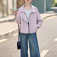 新款皮衣外套2F2605B款170K280，女装皮衣，诺蝶