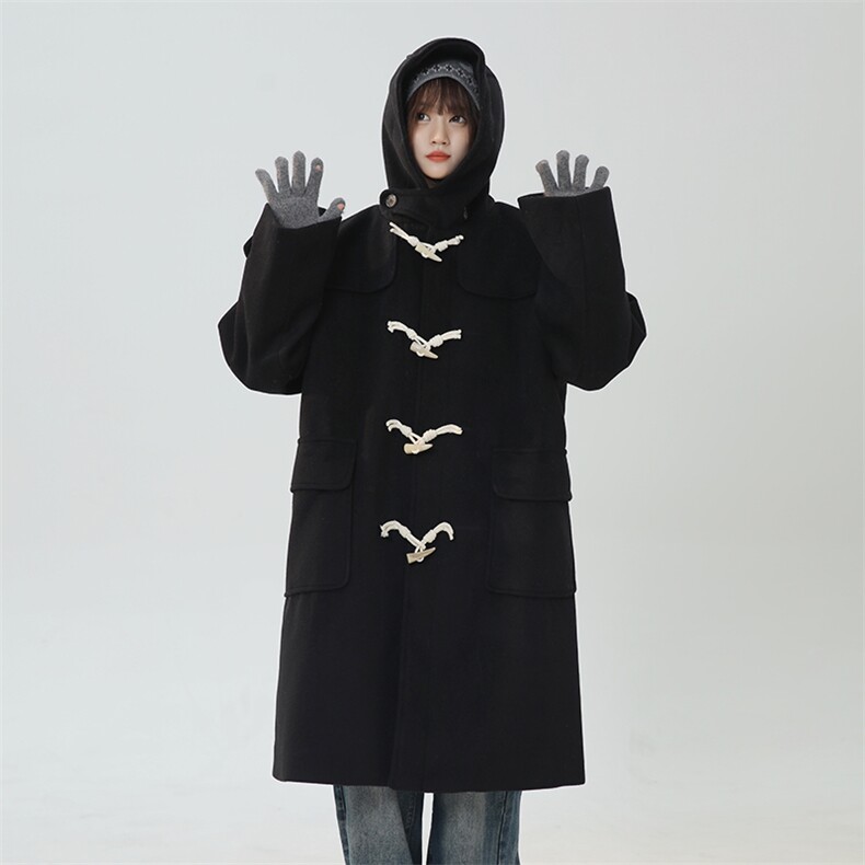 N906P158高端毛呢外套秋冬高级感学院风复古时尚氛围感长款大衣，男装毛呢大衣，电商A170